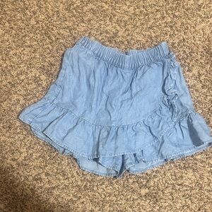 Cat & Jack Denim Blue Ruffle Skorts